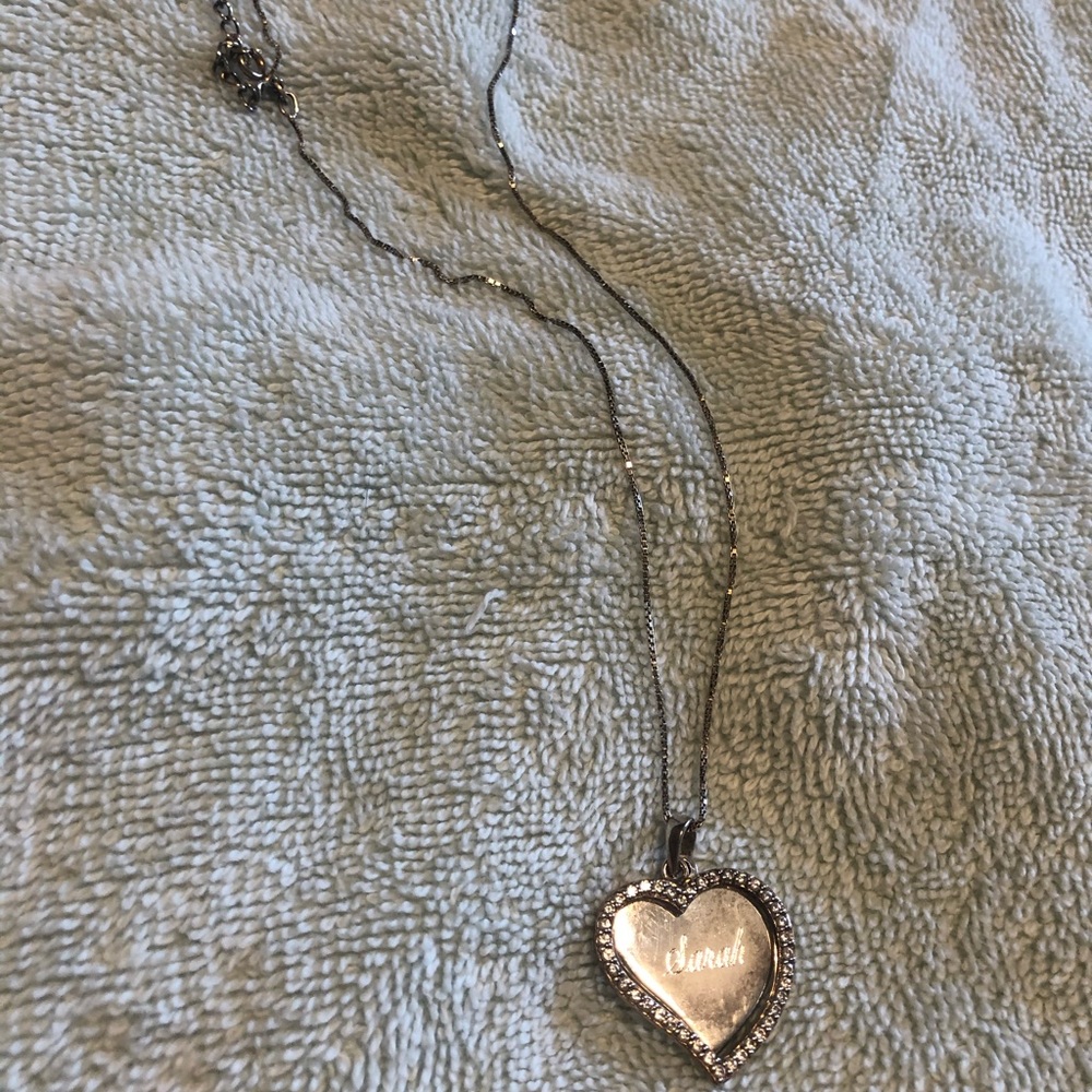Things Remembered Silver Heart Name Necklace Sarah